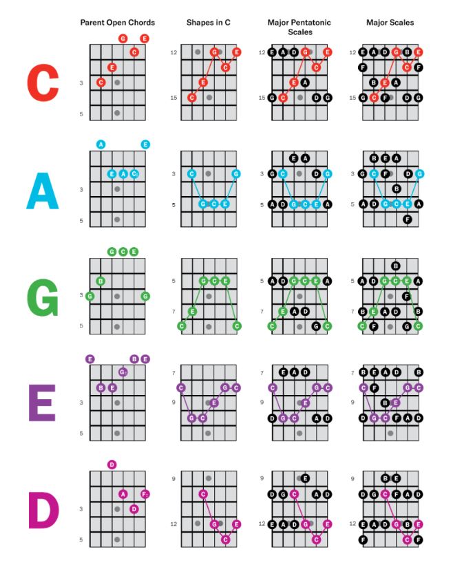 Notes, mode, gamme et tonalité. La gamme de Do majeur sur un clavier de piano avec valeur intervalles